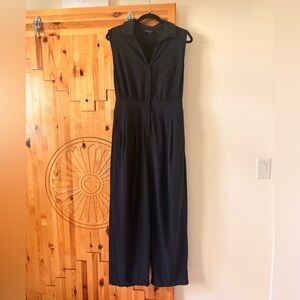 Athleta Sleeveless Black Wide-Leg Jumpsuit